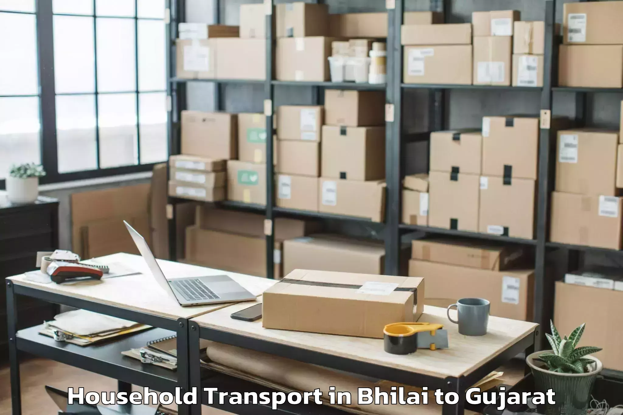 Book Bhilai to Ghoghamba Household Transport Online